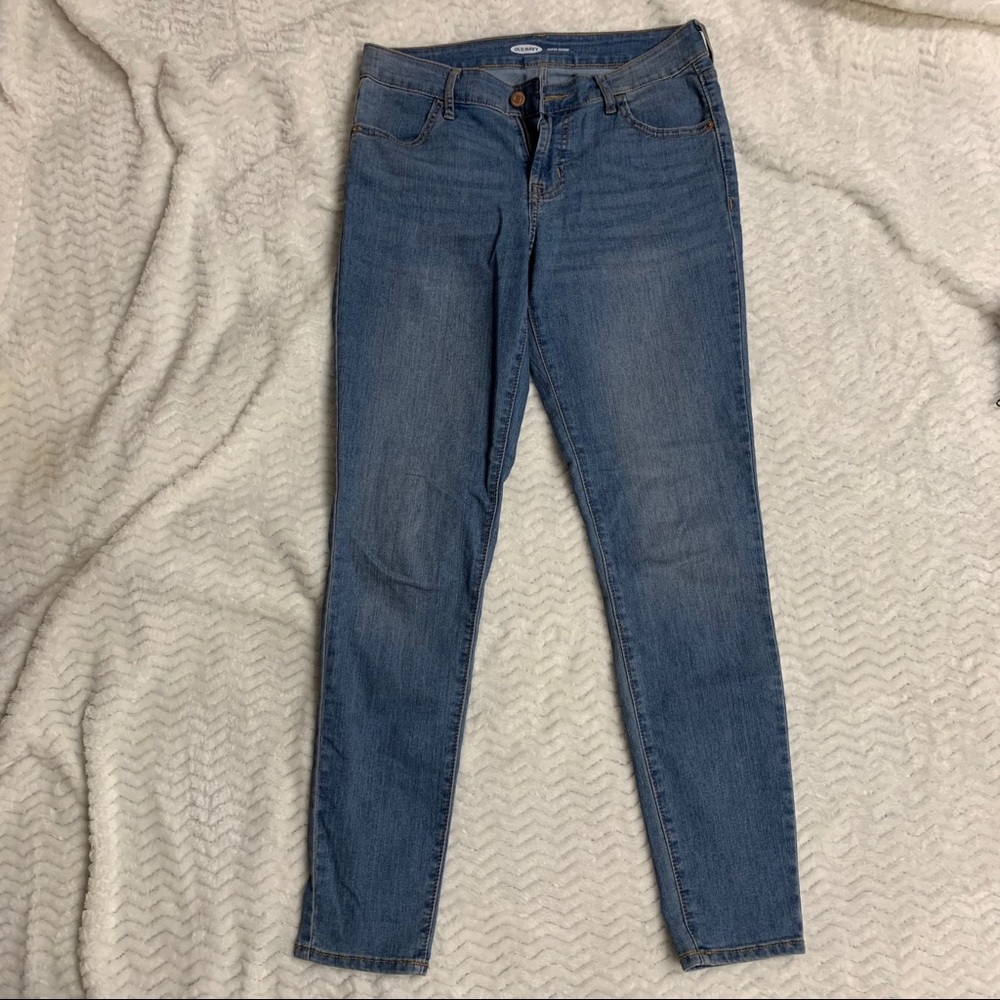 Old navy super skinny blue jeans